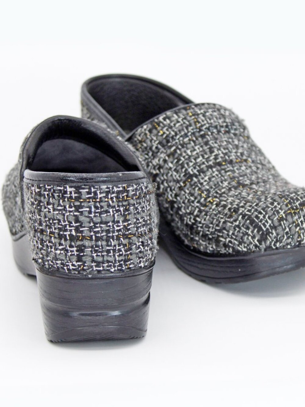 Dansko Women's Gray/Black Vegan Pro Chenille Clog - Picture 3 of 10